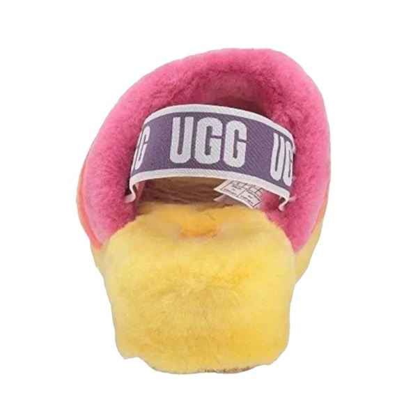 UGG Rainbow Women’s Fluff Yeah Slide Slipper Shoes - Picture 14 of 15